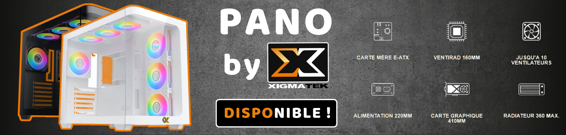 Bannière pour le boîtier PC Pano de XYZ