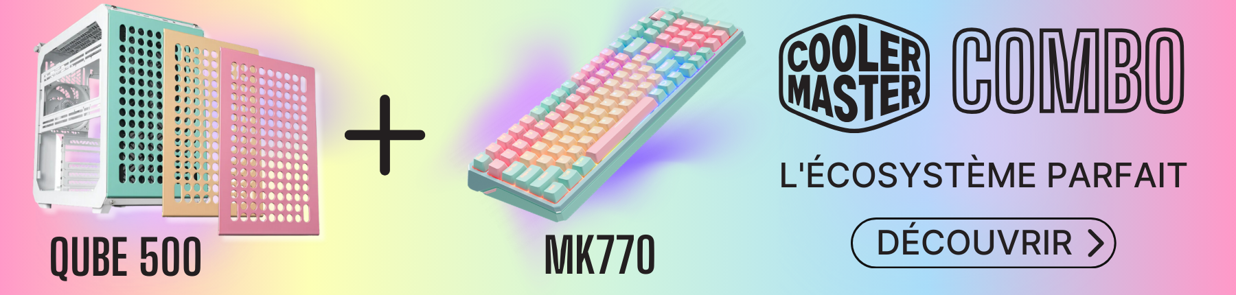 Bannière pour le boîtier Qube 500 et le clavier MK770