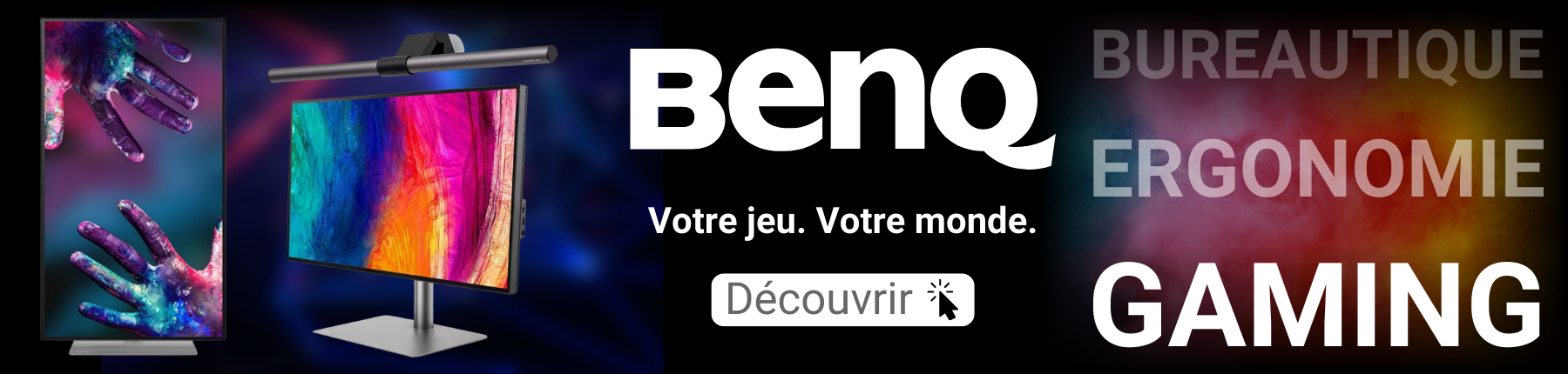 Bannière pour des écrans gaming BenQ