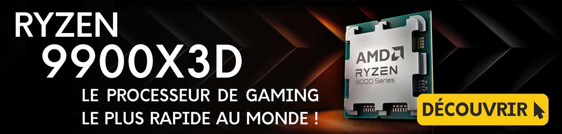 Bannière pour le processeur AMD Ryzen 9 9900X3D