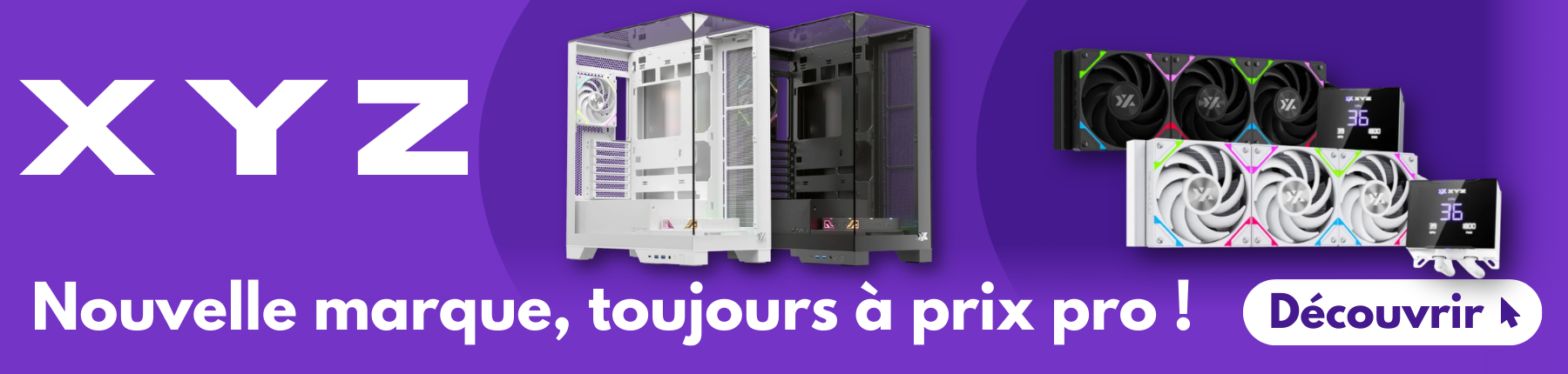 Bannière de lancement de la marque XYZ