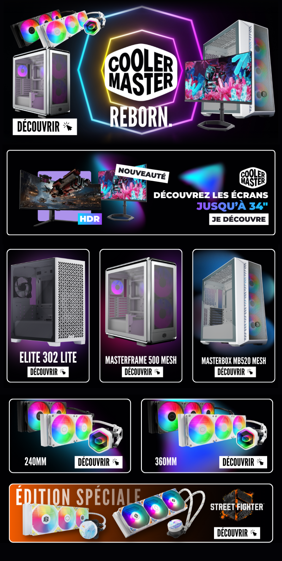 Newsletter consacrée aux produits Cooler Master