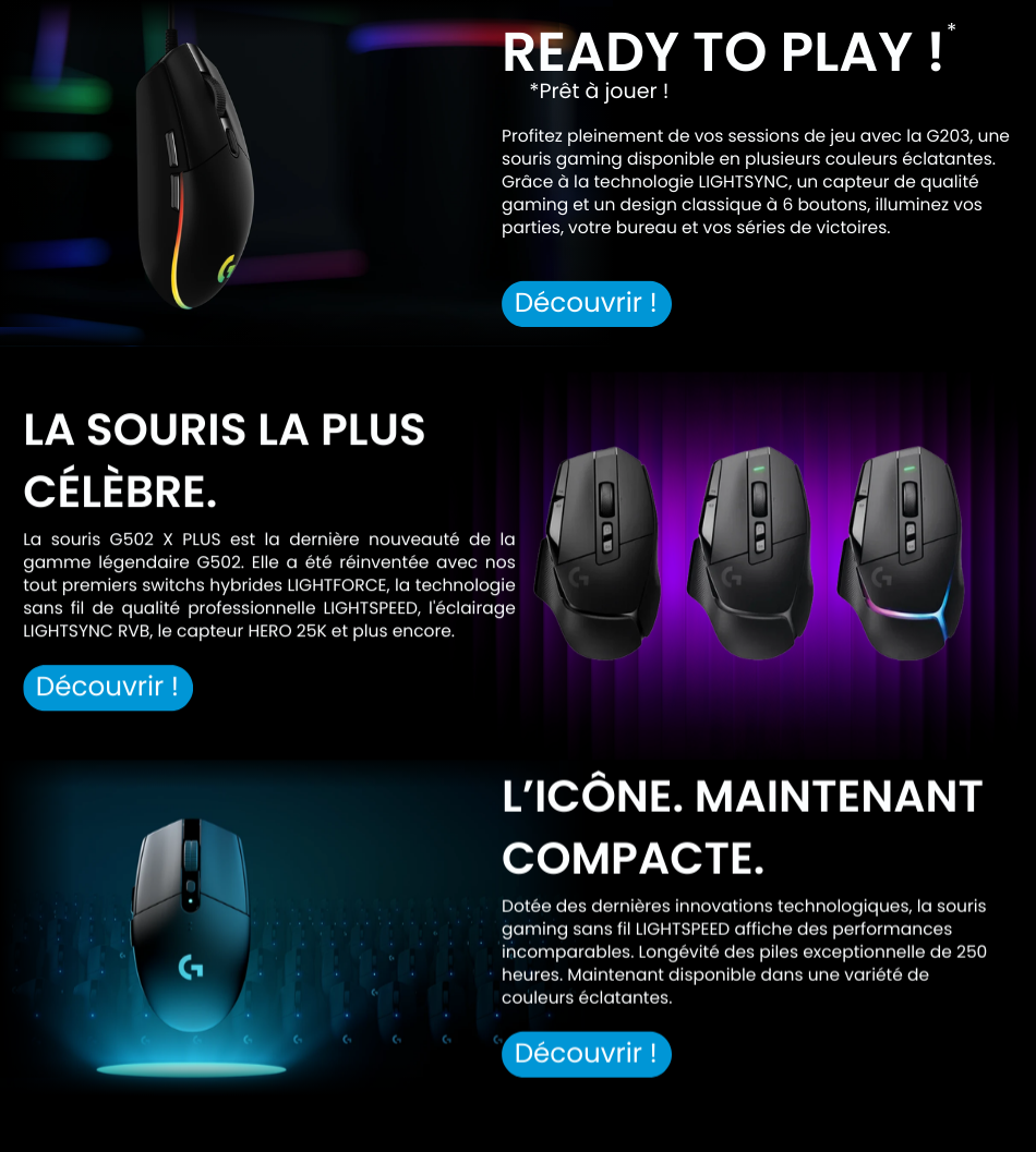 Newsletter consacrée aux périphériques Logitech