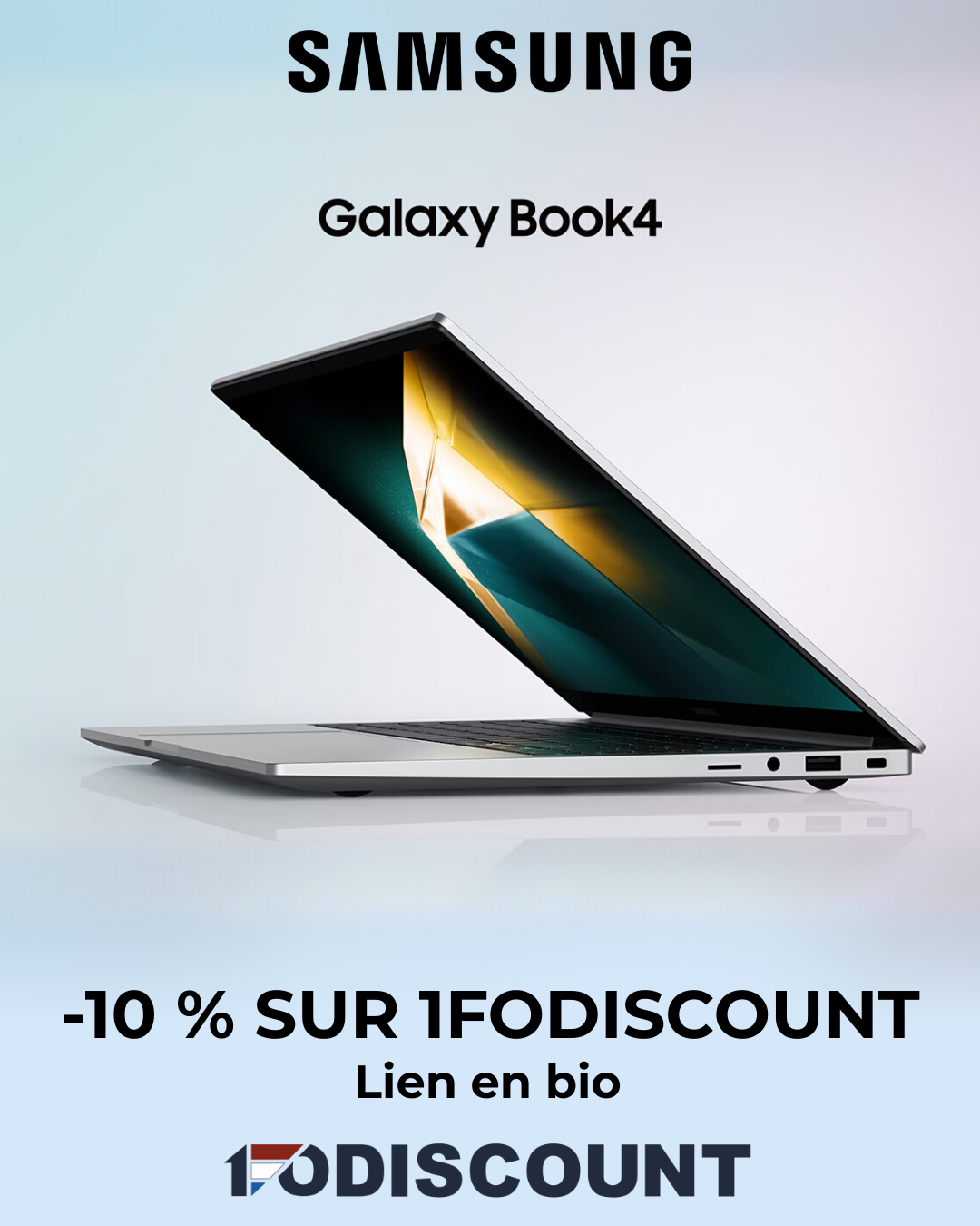 Publication promotionnelle pour le Samsung Galaxy Book4