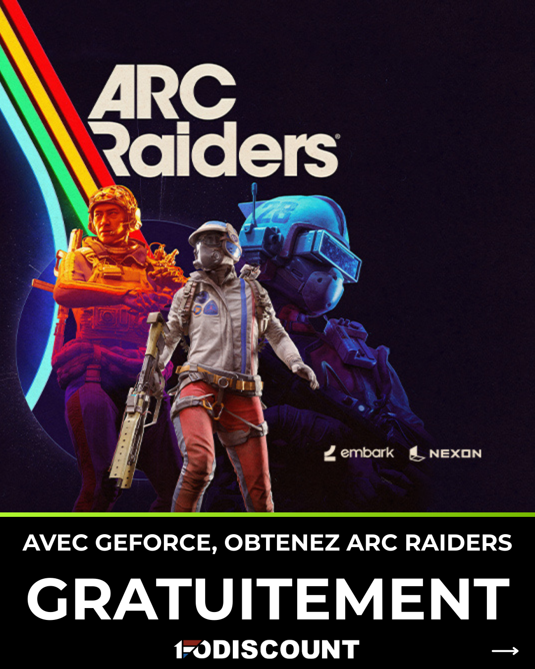 Publication promotionnelle pour le jeu Arc Raiders