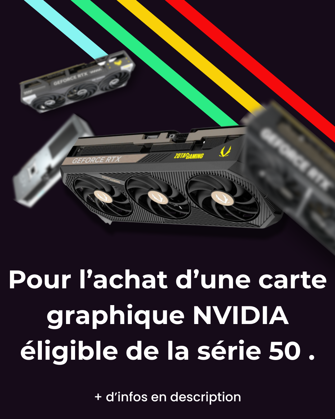 Publication pour une offre liée aux cartes graphiques NVIDIA