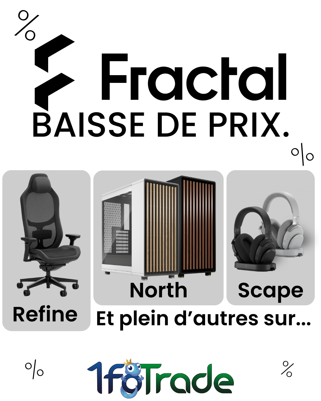 Publication annonçant une baisse de prix sur les produits Fractal