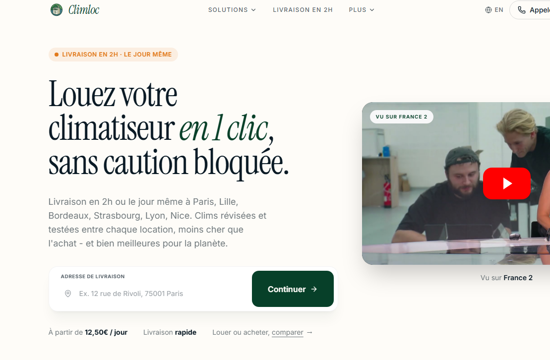 Exemple de site générique généré rapidement, au design interchangeable.